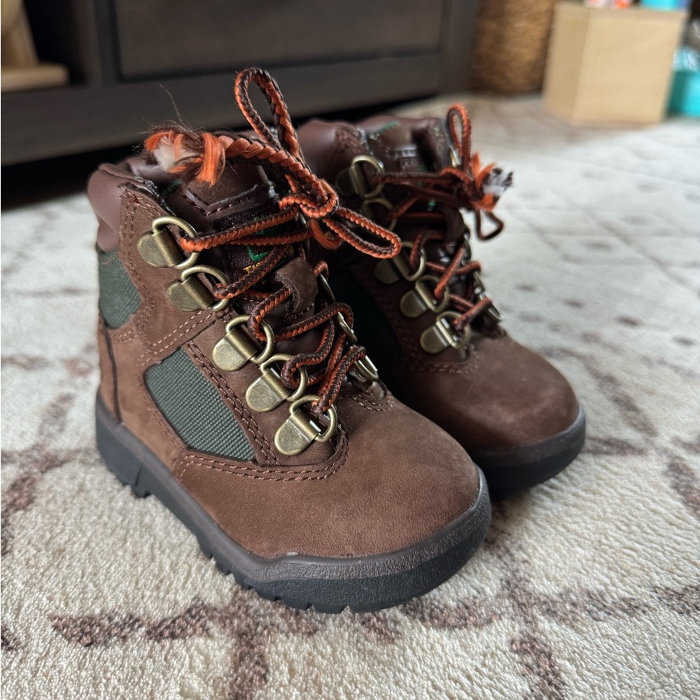 Kids Brown Timberland Hiking Boots - Durable Outdoor Shoes